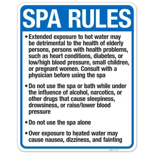 Miniatura 9 de New Mexico Spa Rules Sign, Complies with State of New Mexico Pool Safety Code, 24x30 Inches, 3M EGP Reflective .080 Aluminum, Fade Resistant, Made