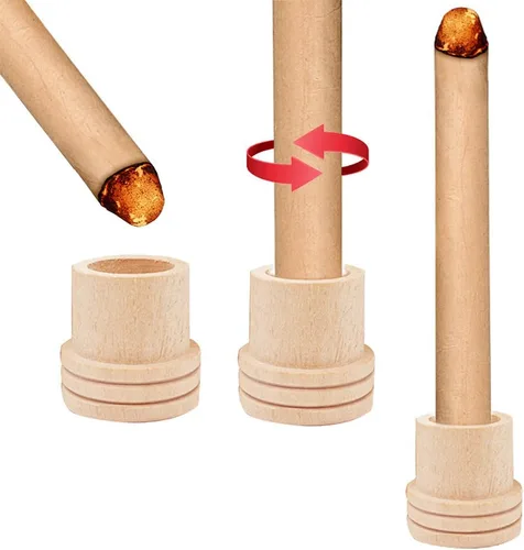 Miniatura 3 de Paquete de 8 rollos de moxa extintor de palitos de moxa de madera, extintor de rollos de moxa, puntas de extremo para moxibustión, palitos