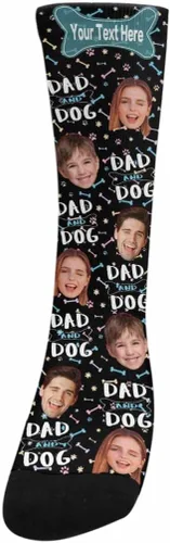 Miniatura 166 de Artsadd Calcetines personalizados para mujeres y hombres, amantes de los perros y gatos, regalos divertidos unisex personalizados