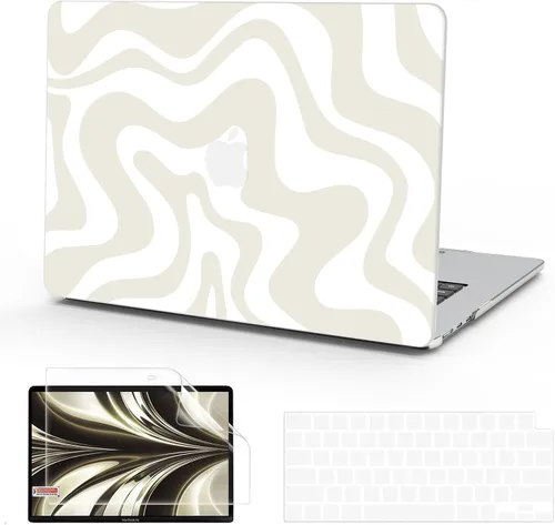 B BELK Funda compatible con MacBook Air de 13 pulgadas M5 2026 2025 2024-2022 M4 M3 M2 A3449 A3240 A3113 A2681, carcasa rígida de plástico+cubierta
