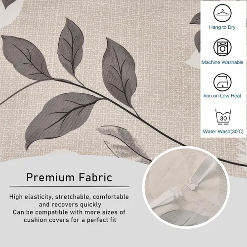 Miniatura 6 de CRFATOP 4 Piezas de Fundas Elásticas para Silla de Comedor con Funda para Banco Fundas Impresas para Silla de Comedor Fundas para Cojín de Asiento