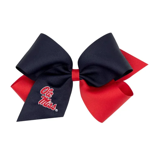 Miniatura 69 de Divine Creations - Lazo para el pelo de dos tonos para niñas con temática universitaria para el día del juego, por Wee Ones en un clip WeeStay