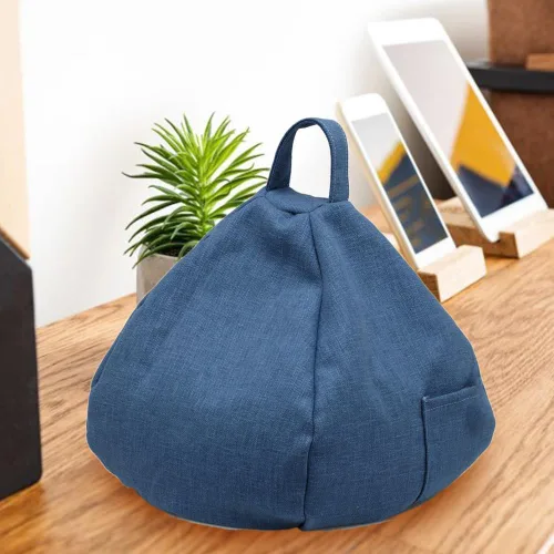 Miniatura 2 de Soporte para teléfono, soporte de teléfono suave para escritorio, regazo, rodilla, sofá y cama, soporte de almohada para tableta con bolsillo