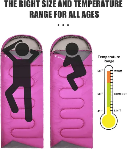Miniatura 5 de Sleeping Bags for Adults Backpacking Lightweight Waterproof- Cold Weather Sleeping Bag for Girls Boys Mens for Warm Camping Hiking Outdoor Travel