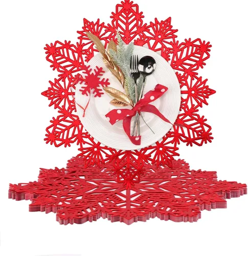 Miniatura 7 de AHHFSMEI Manteles individuales redondos de vinilo metálico de 6 unidades, resistentes al calor, decorativos, antideslizantes de 38 cm, manteles
