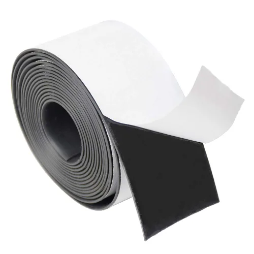 DOBTIM Tiras de goma de neopreno adhesivas de goma sólida de 1/16 (.062)" de grosor X 2" de ancho X 10' de largo, hoja de goma autoadhesiva no