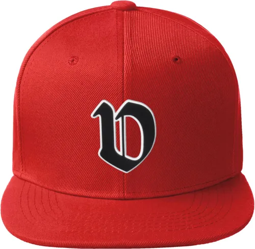 Miniatura 864 de Daxton Gorra clásica con visera de billete plano con letras del alfabeto inglés antiguo de la A a la Z