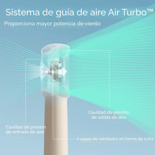 Miniatura 4 de JISULIFE Ventilador turbo portátil de mano [16 horas de tiempo de enfriamiento máximo], 4000 mAh USB recargable personal que funciona con batería