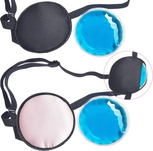 Miniatura 15 de Parches refrescantes para ojos hinchados, parche de ojo de hielo de seda pura, máscara de un solo ojo, cubierta médica de un solo ojo, terapia fría