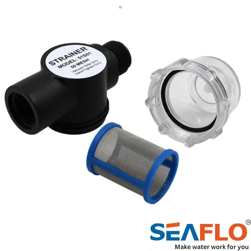 Miniatura 2 de SEAFLO Filtro de filtro en línea para bomba de agua (51S01) - Entrada/salida NPSM de 1/2 pulgada - Reemplazo de RV - Compatible con bombas Shurflo