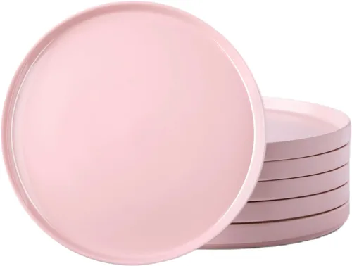 Miniatura 14 de AmorArc Juego de Platos de Aperitivo de Cerámica, Juego de 6, Platos de Gres Hechos a Mano de 21 cm para Postre, Ensalada, Aperitivo, Cena, Apto