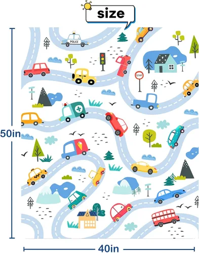 Miniatura 2 de BOOPBEEP Cobijas de coches para guardería, manta de forro polar suave y cálida para niños, manta de siesta de felpa pequeña para niños y niñas