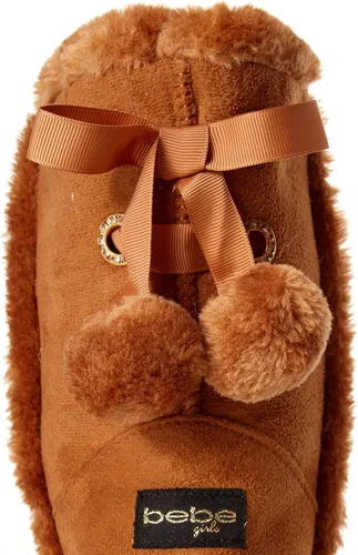 Miniatura 3 de bebe Girls Fur Trim Winter Boots with Back Lace Pom-Poms (ToddlerLittle GirlBig Girl)