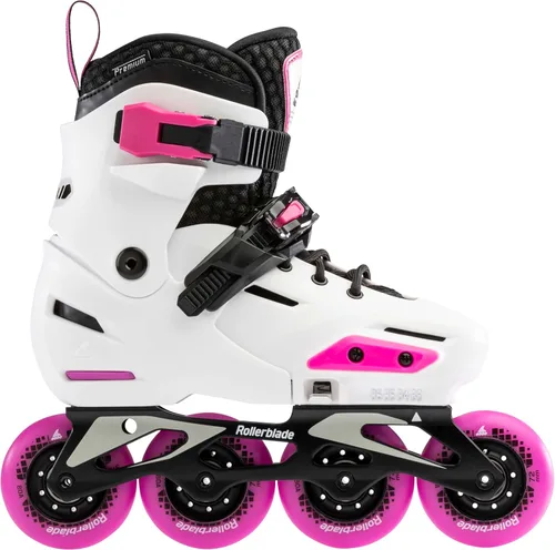 Miniatura 2 de Rollerblade Apex Junior - Patín en línea ajustable para fitness, Blanco/Rosa