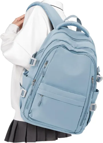 Miniatura 11 de BOXSAM Mochila ligera para mujer, mochila grande de viaje para laptop, mochila informal para la universidad, mochila para hombres, color beige