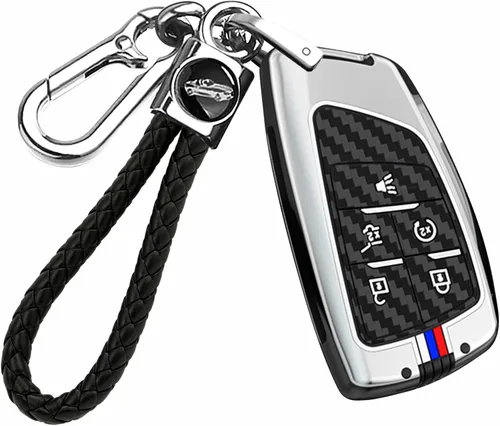 Miniatura 11 de Funda para llave de coche para Chevy Silverado Suburban Tahoe Equinox Traverse GMC Terrain Yukon Denali Acadia Buick Envision 2021-2025 Marco