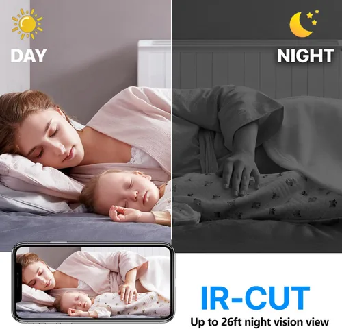 Miniatura 5 de 【Gratis 64G】 Cámara de batería inalámbrica más pequeña, cámara de seguridad HD1080P, monitor de bebé, mini cámara, cámara de niñera con visión