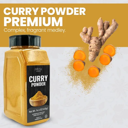 Miniatura 6 de Fresh Finest Curry en polvo - 410 g (14.46 oz) - Mezcla auténtica de especias, perfecta para aventuras culinarias, envasada de forma segura