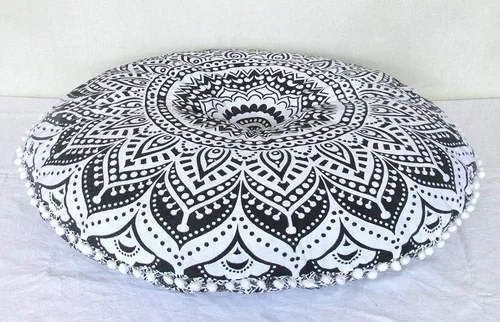 Miniatura 38 de CRAFT KALA Funda de Cojín Grande de Suelo Hippie Mandala Funda de Cojín de Meditación Funda de Puf Redondo Funda de Cojín Bohemia para el Suelo