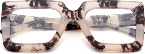 Miniatura 34 de Pro Acme Gafas de bloqueo de luz azul, marcos cuadrados grandes, anteojos falsos para mujer
