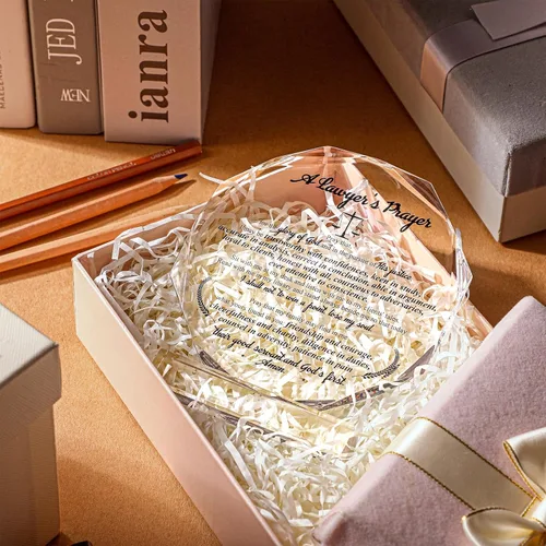 Miniatura 2 de FairySandy Regalos de abogado para hombres y mujeres, placa de decoración de escritorio de oración de abogado, regalos cristianos para abogados