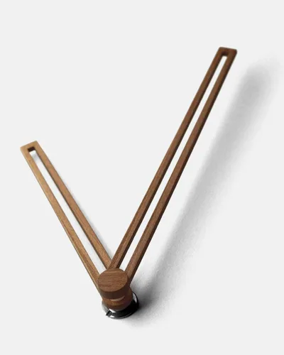 Miniatura 2 de Reloj de pared moderno de madera, minimalista y elegante, agujas de nogal, mecanismo de cuarzo silencioso, materiales de calidad hechos de MDF