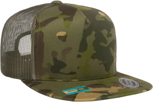 Miniatura 6 de Su logotipo bordado en Yupoong 6006 Flatbill Trucker Snapback Sombrero Logotipo personalizado