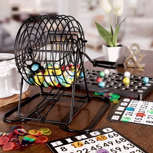Miniatura 2 de Royal Bingo Supplies Juego de bingo de lujo – 50 tarjetas reutilizables, 300 fichas y 75 bolas gigantes – Ideal para fiestas, aulas, centros