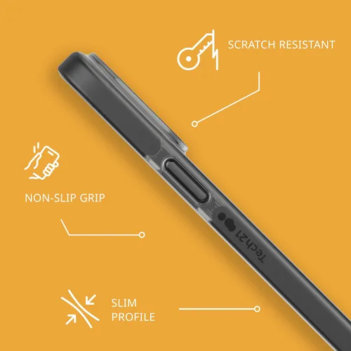 Miniatura 5 de tech21 iPhone 14 Pro Evo Check compatible con MagSafe® - Funda protectora de teléfono delgada y absorbente de golpes con protección FlexShock Negro
