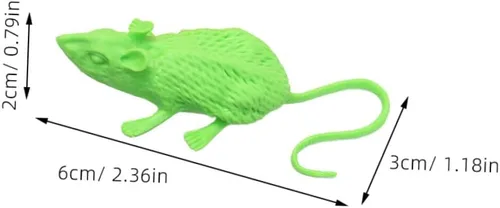 Miniatura 2 de 18Pcs Halloween Simulation Mouse Ornaments Soft Tricky Animal Props for Scary Pranks and Festival Decorations in Black Orange Green