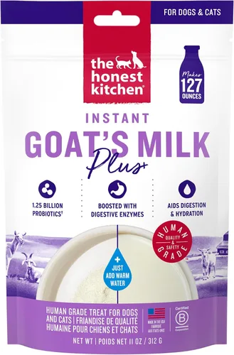 Miniatura 9 de The Honest Kitchen Leche de Cabra Instantánea de Calidad Humana con Probióticos para Perros y Gatos, 5.2 Onzas