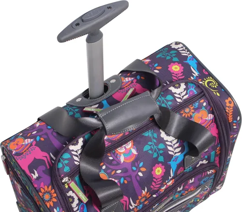 Miniatura 4 de Lily Bloom Designer - Maleta de viaje de 15 pulgadas, para viajes cortos, fin de semana, negocios, equipaje ligero, maleta de 2 ruedas giratorias