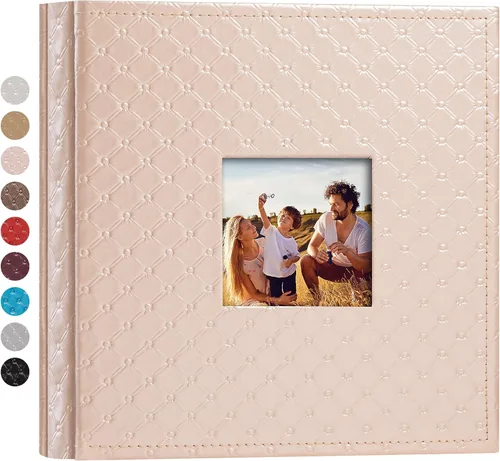 Miniatura 14 de Mublalbum Álbum de Fotos Pequeño 4x6 300 Fotos Cubierta de Cuero Libro de Fotos con Bolsillos Horizontales para Bebé Boda Aniversario y Familia Azul