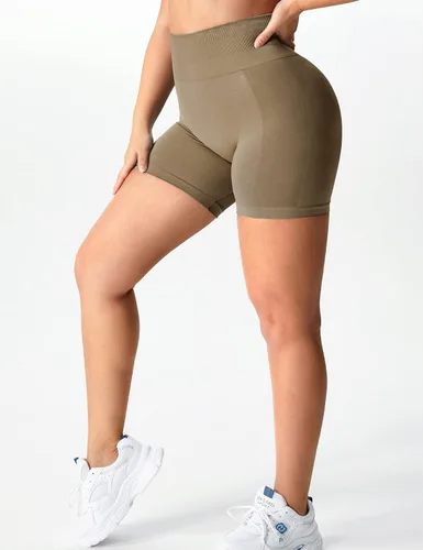 Miniatura 4 de YEOREO Women Seamless Scrunch Workout Shorts High Waisted Intensify Running Gym Yoga Workout