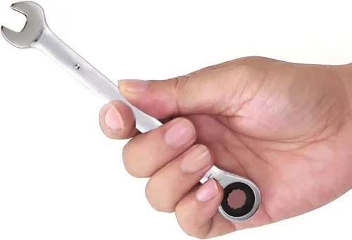 Miniatura 4 de KINJOEK Juego de 2 llaves de trinquete métricas de 0.354 in 12PT con movimiento de 5° y 72 dientes para proyectos con espacio reducido