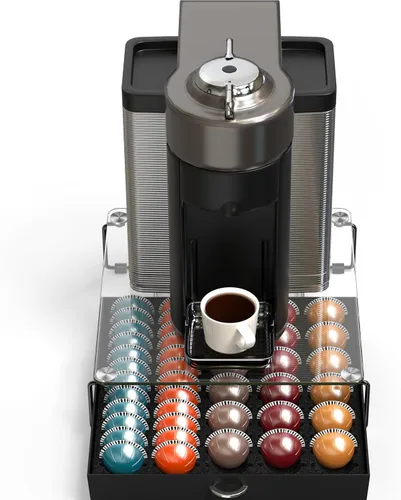 Miniatura 7 de DecoBrothers Cajón Organizador de Cápsulas de Café Vertuo de Vidrio Templado de Cristal, Organizador de 30 Cápsulas Grandes o 60 Pequeñas Nespresso