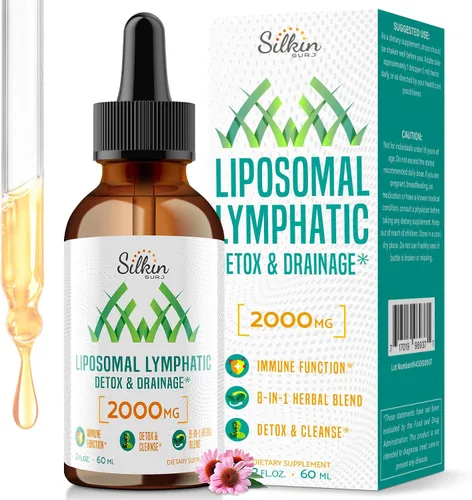 Gotas de drenaje linfático liposomal de 2000 mg - Sistema linfático y apoyo inmunológico - Apoyo al equilibrio de líquidos - Suplementos de
