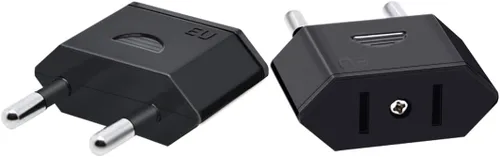 Miniatura 5 de UE a EE. UU., enchufe de conversión de viaje europeo, CN/US 2 agujeros a UE 2 enchufe cilíndrico, CN US a UE Adaptador de enchufe convertidor de CA