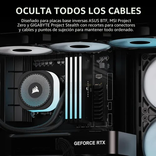 Miniatura 8 de Corsair Frame 4500X RS-R ARGB - Chasis para PC semitorre con vidrio panorámico – Sistema de montaje InfiniRail, compatible con radiadores duales
