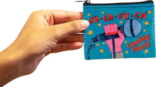 Miniatura 2 de Blue Q Monedero – Bonita bolsa para monedas para hombres y mujeres, cartera pequeña, organizador de llavero, bolsa con cremallera para monedas
