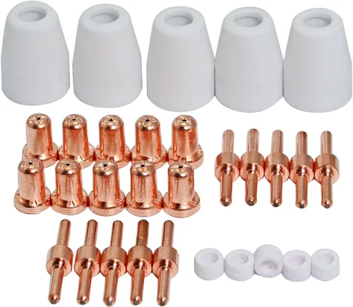 RIVERWELD PT-31 LG-40 JG40 Antorcha de corte de plasma Consumibles Punta Extendida Boquilla 18866L Electrodo 18205L Escudo de Sudario Taza de