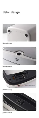 Miniatura 3 de Bote de basura automático con sensor, cubo de basura de metal de 4.7 galones, sin contacto, automático blanco perla para oficina y baño