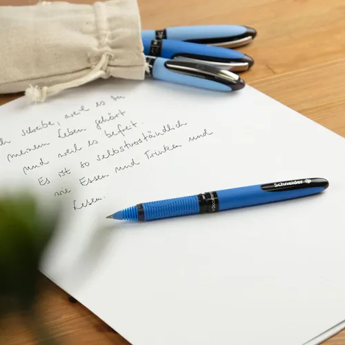 Miniatura 7 de Schneider One Hybrid C Rollerball, punta cónica híbrida de 0.020 in, barril azul claro, tinta negra, caja de 10 bolígrafos (183201)