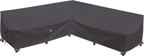 Miniatura 48 de Funda de Sofá Seccional de Servicio Pesado para Exteriores, Fundas Impermeables 600D para Sofá Seccional de Patio, Funda para Muebles de Jardín