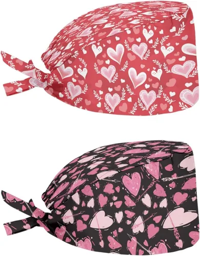 Miniatura 125 de Babrukda Paquete de 2 gorras con banda para el sudor ajustable con lazo en la espalda, gorro divertido