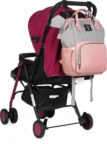 Miniatura 7 de Juego de bolsa de pañales, mochila multifunción para el cuidado del bebé para mamá papá, gran capacidad, mochila de viaje unisex, azul, (blue #2)
