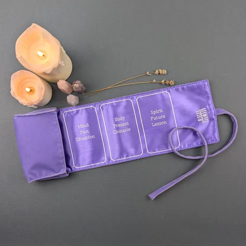 Miniatura 5 de Witchy Cauldron Envoltura de Tarot, Bolsa, Funda, Almacenamiento de Satén y Tela para Cartas, Soporte de Almacenamiento de Mazo, Patrón de Tirada