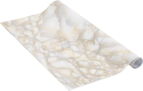Miniatura 2 de 53356 - Lámina decorativa autoadhesiva para muebles, efecto mármol blanco, 17.7 x 78.7 in, resistente al agua