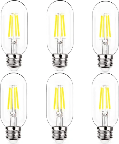 Miniatura 13 de NOTOC foco LED E26 de 4 W, equivalente a 40 W, foco tubular E26 no regulable luz cálida diurna 4000 K, foco de filamento Edison antiguo