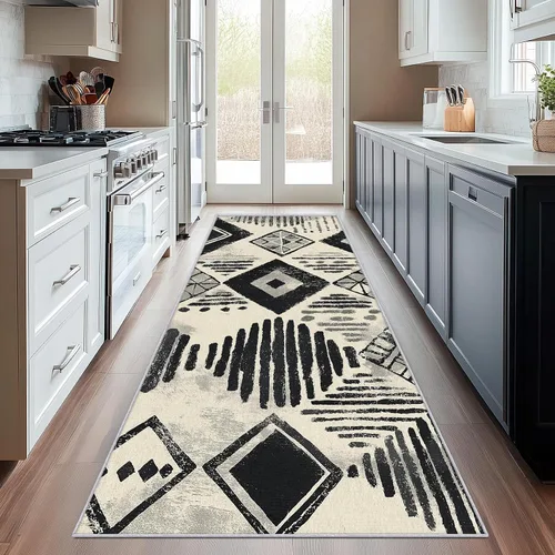 Miniatura 12 de Aztec Runner Rug 2x6 - Hallway Runner Rug Southwest Native American Rustic Boho Ethnic Retro Pattern, Non Slip, Washable, Aztec Home Decor Carpet